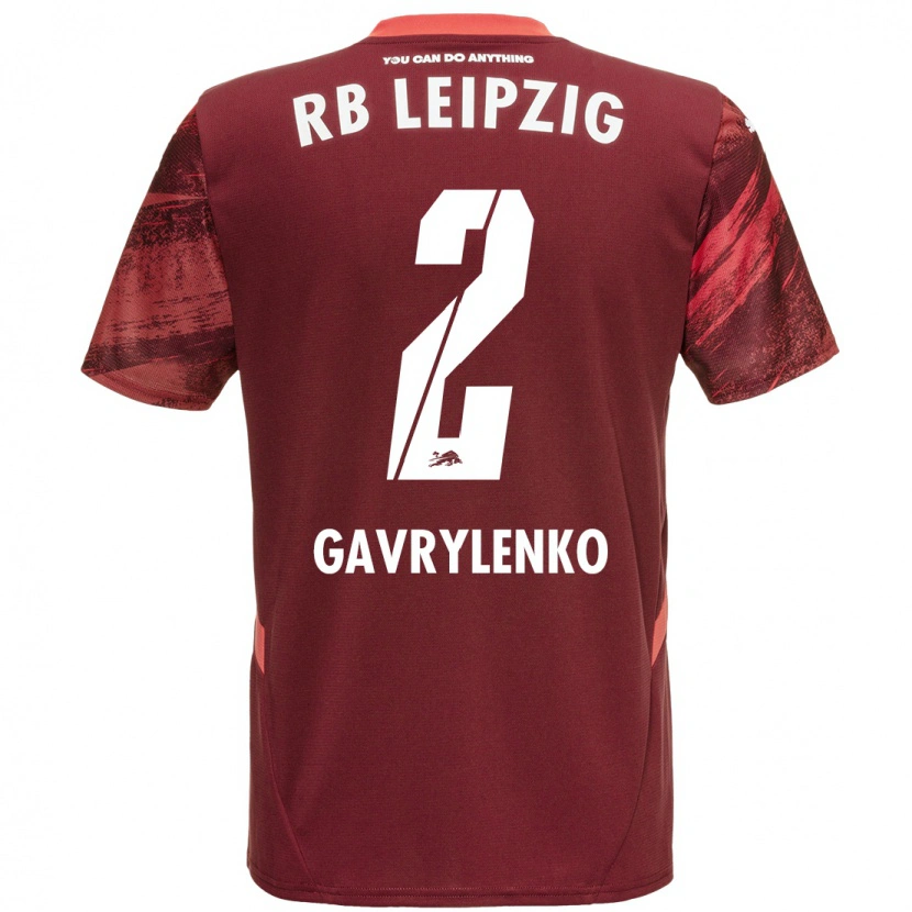 Danxen Dames Oleksandr Gavrylenko #2 Bordeauxrood Uitshirt Uittenue 2024/25 T-Shirt