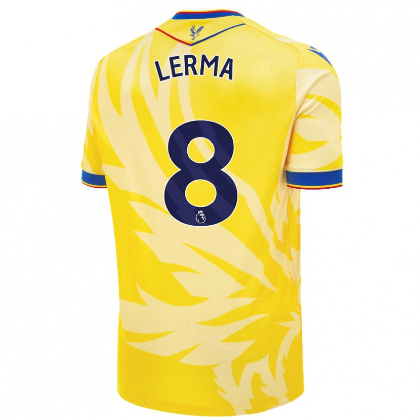 Danxen Dames Jefferson Lerma #8 Geel Uitshirt Uittenue 2024/25 T-Shirt