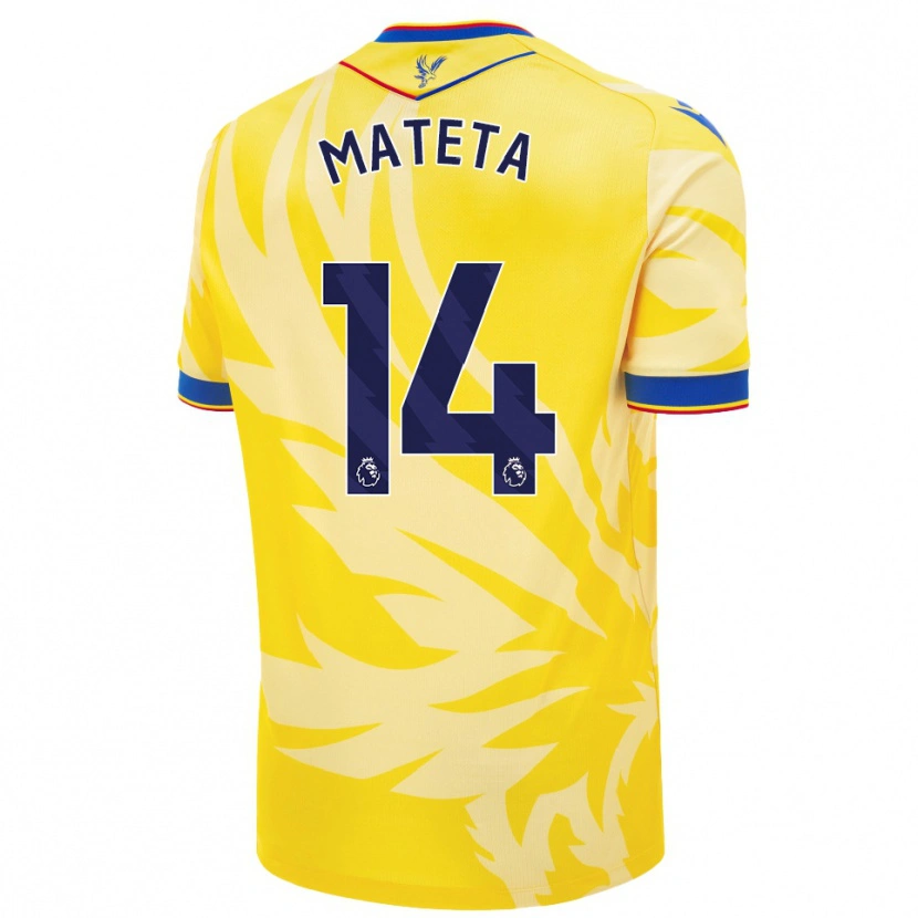 Danxen Dames Jean-Philippe Mateta #14 Geel Uitshirt Uittenue 2024/25 T-Shirt