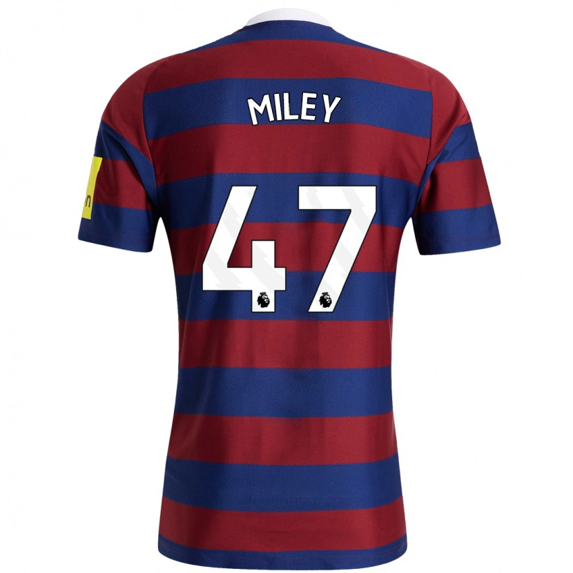 Danxen Dames Jamie Miley #47 Bordeauxrood Marineblauw Uitshirt Uittenue 2024/25 T-Shirt