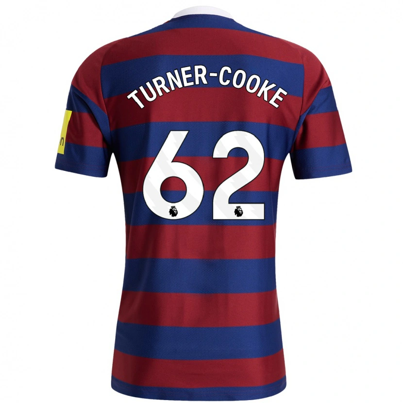 Danxen Dames Jay Turner-Cooke #62 Bordeauxrood Marineblauw Uitshirt Uittenue 2024/25 T-Shirt