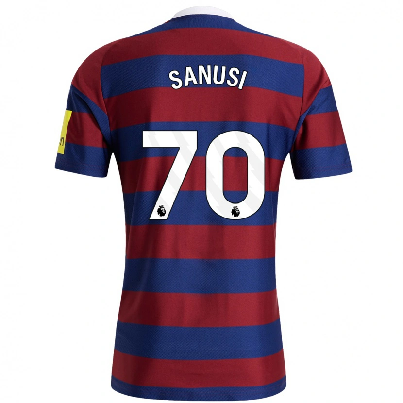 Danxen Dames Trevan Sanusi #70 Bordeauxrood Marineblauw Uitshirt Uittenue 2024/25 T-Shirt