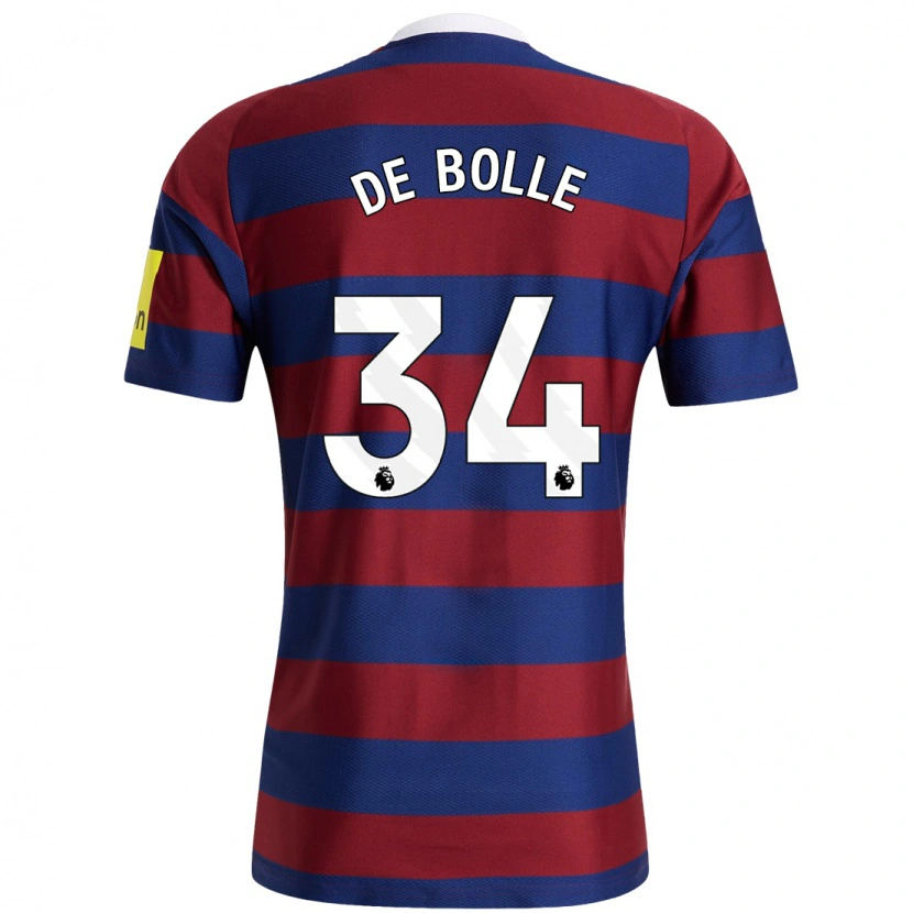 Danxen Dames Lucas De Bolle #34 Bordeauxrood Marineblauw Uitshirt Uittenue 2024/25 T-Shirt