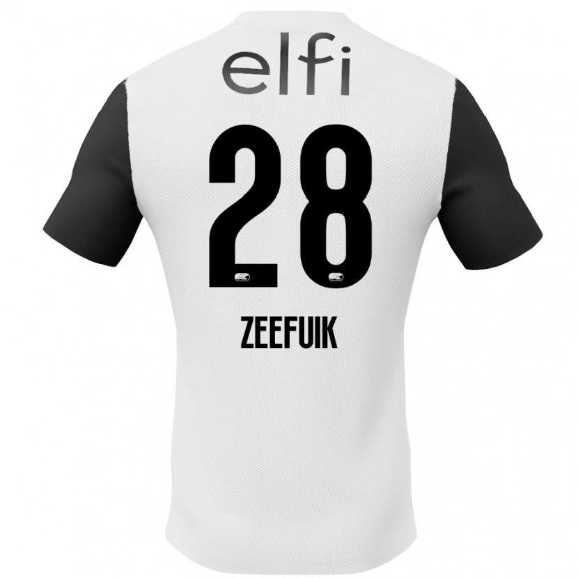 Danxen Dames Lequincio Zeefuik #28 Wit Zwart Uitshirt Uittenue 2024/25 T-Shirt