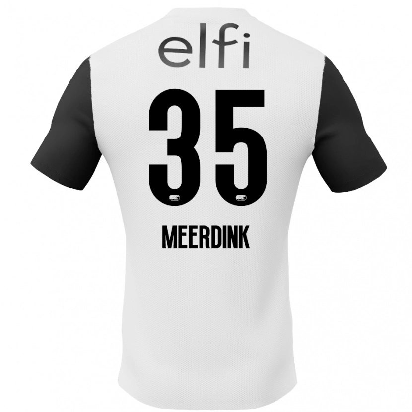 Danxen Dames Mexx Meerdink #35 Wit Zwart Uitshirt Uittenue 2024/25 T-Shirt