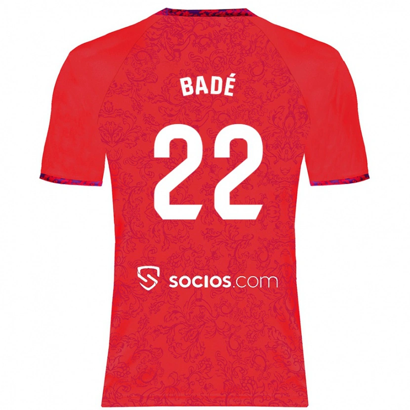 Danxen Dames Loïc Badé #22 Rood Uitshirt Uittenue 2024/25 T-Shirt