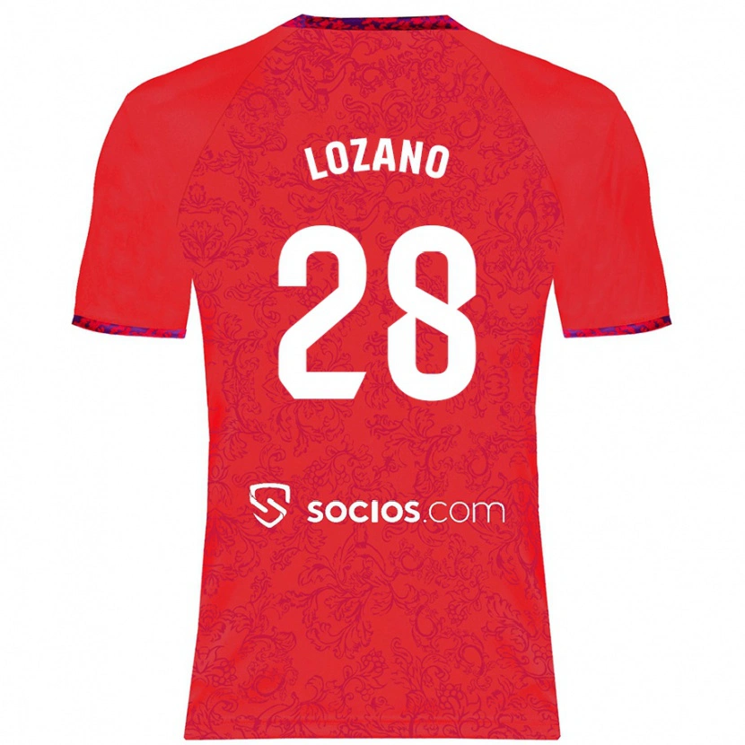 Danxen Dames Elena Lozano #28 Rood Uitshirt Uittenue 2024/25 T-Shirt