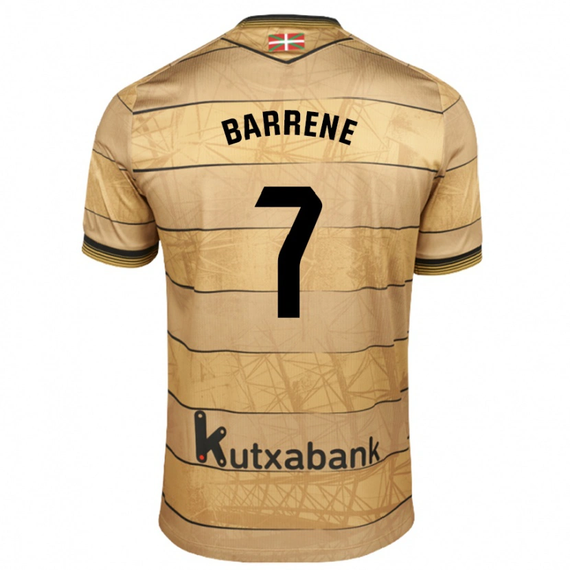 Danxen Dames Ander Barrenetxea #7 Bruin Uitshirt Uittenue 2024/25 T-Shirt