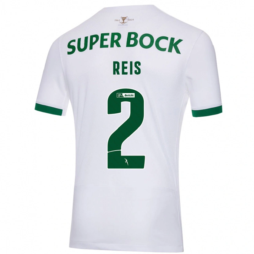 Danxen Dames Matheus Reis #2 Wit Groen Uitshirt Uittenue 2024/25 T-Shirt