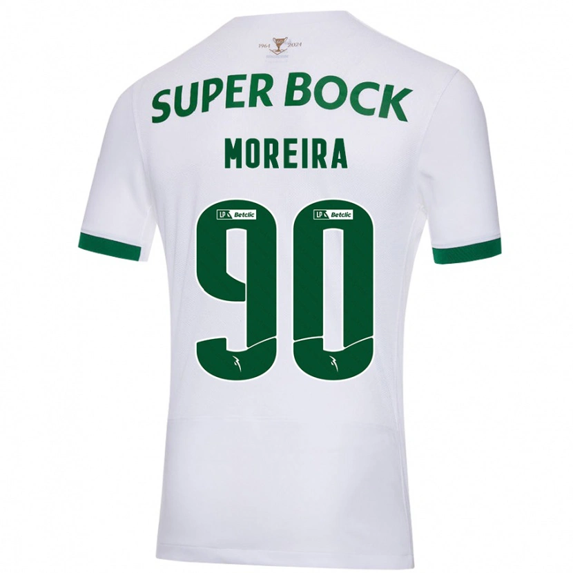 Danxen Dames Afonso Moreira #90 Wit Groen Uitshirt Uittenue 2024/25 T-Shirt