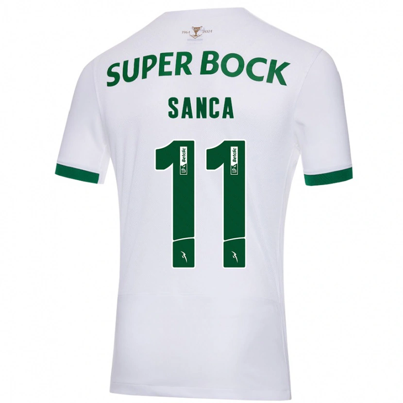 Danxen Dames Pedro Sanca #11 Wit Groen Uitshirt Uittenue 2024/25 T-Shirt