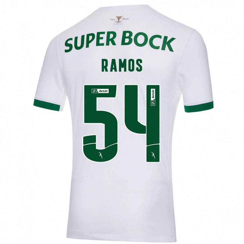 Danxen Dames Bruno Ramos #54 Wit Groen Uitshirt Uittenue 2024/25 T-Shirt