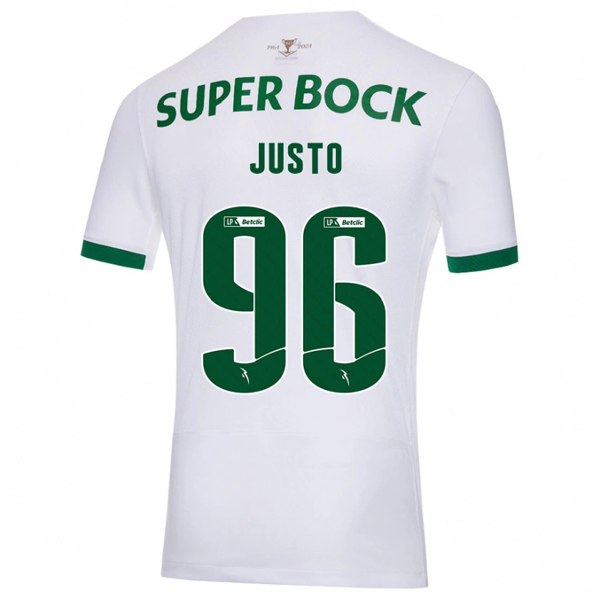 Danxen Dames Samuel Justo #96 Wit Groen Uitshirt Uittenue 2024/25 T-Shirt