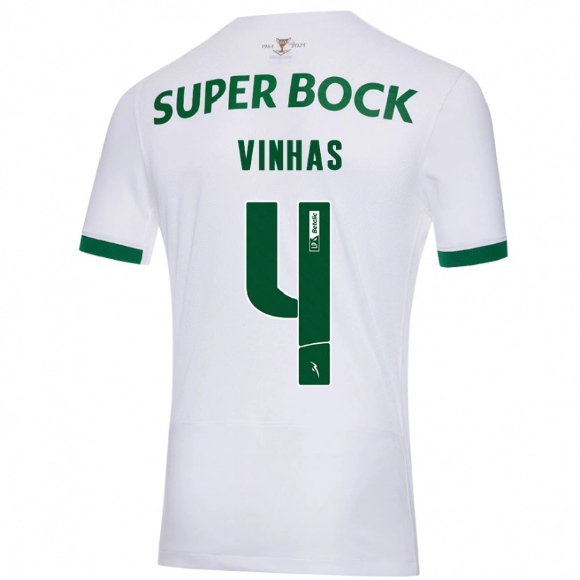 Danxen Dames Gabriela Vinhas #4 Wit Groen Uitshirt Uittenue 2024/25 T-Shirt