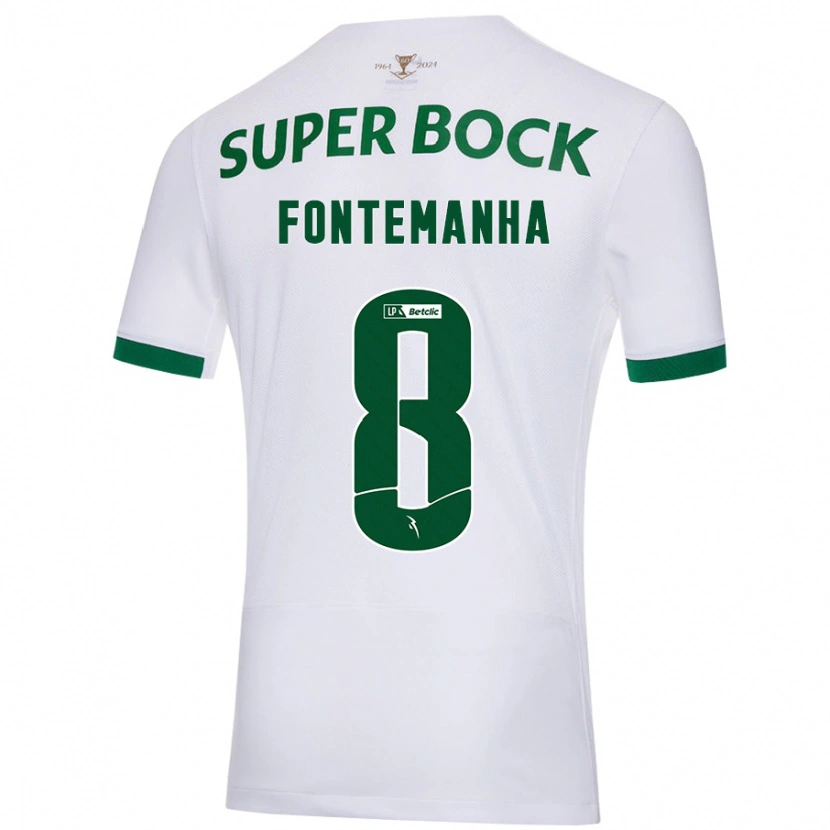Danxen Dames Rita Fontemanha #8 Wit Groen Uitshirt Uittenue 2024/25 T-Shirt