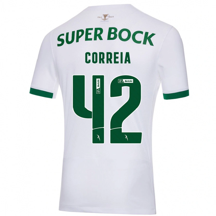 Danxen Dames Leonete Maísa Nozerand Correia #42 Wit Groen Uitshirt Uittenue 2024/25 T-Shirt