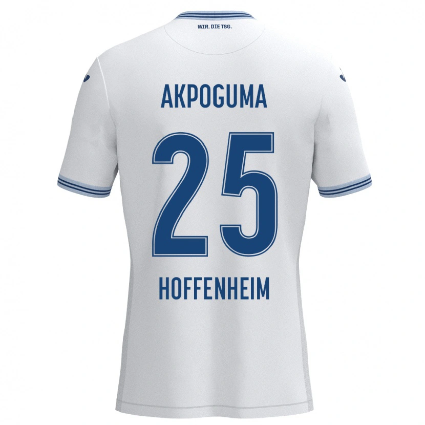 Danxen Dames Kevin Akpoguma #25 Wit Blauw Uitshirt Uittenue 2024/25 T-Shirt