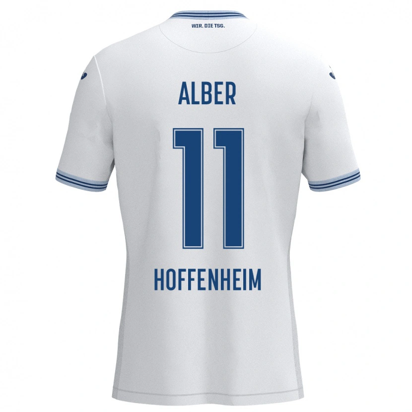 Danxen Dames Mara Alber #11 Wit Blauw Uitshirt Uittenue 2024/25 T-Shirt