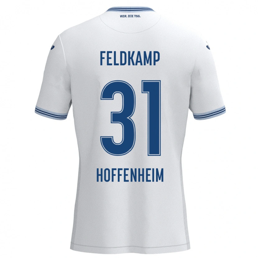 Danxen Dames Jana Feldkamp #31 Wit Blauw Uitshirt Uittenue 2024/25 T-Shirt