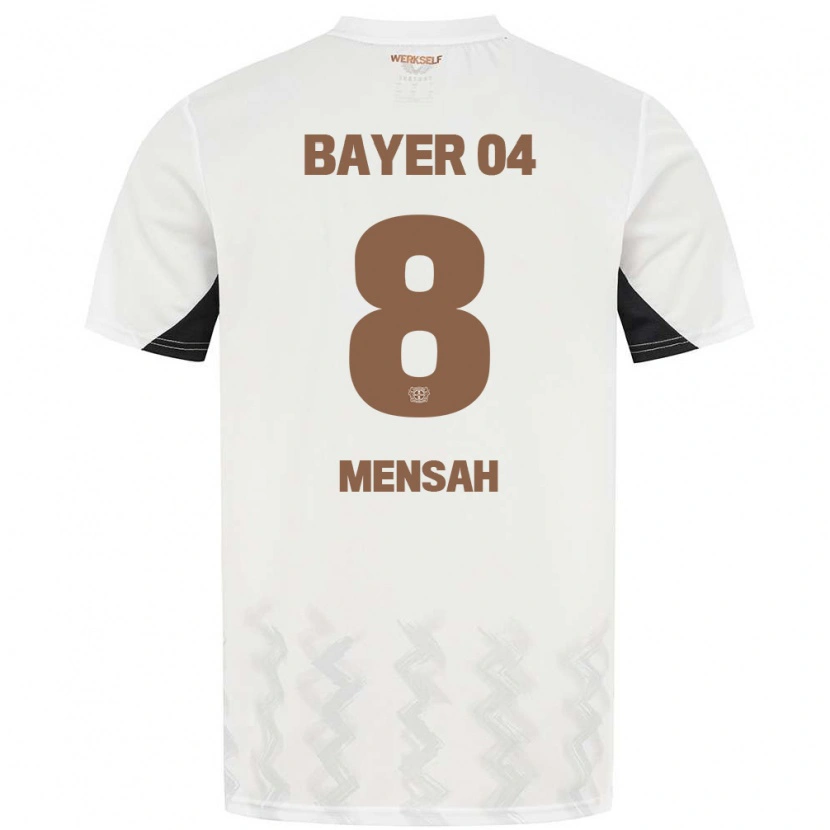 Danxen Dames Naba Mensah #8 Wit Zwart Uitshirt Uittenue 2024/25 T-Shirt