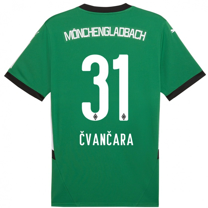 Danxen Dames Tomas Cvancara #31 Groen Wit Uitshirt Uittenue 2024/25 T-Shirt