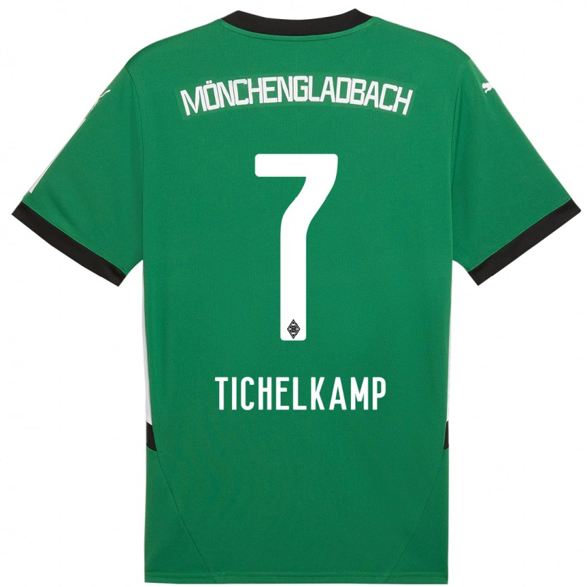 Danxen Dames Emily Tichelkamp #7 Groen Wit Uitshirt Uittenue 2024/25 T-Shirt