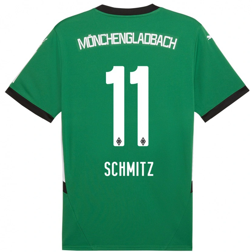 Danxen Dames Louisa Schmitz #11 Groen Wit Uitshirt Uittenue 2024/25 T-Shirt