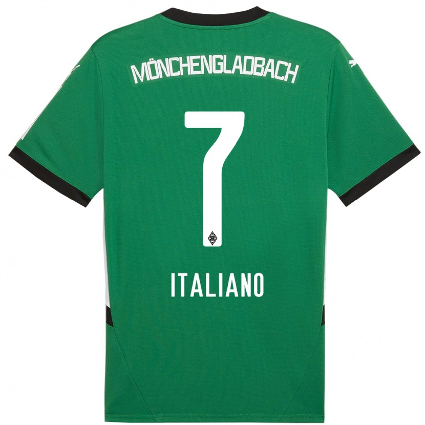 Danxen Dames Jacob Italiano #7 Groen Wit Uitshirt Uittenue 2024/25 T-Shirt