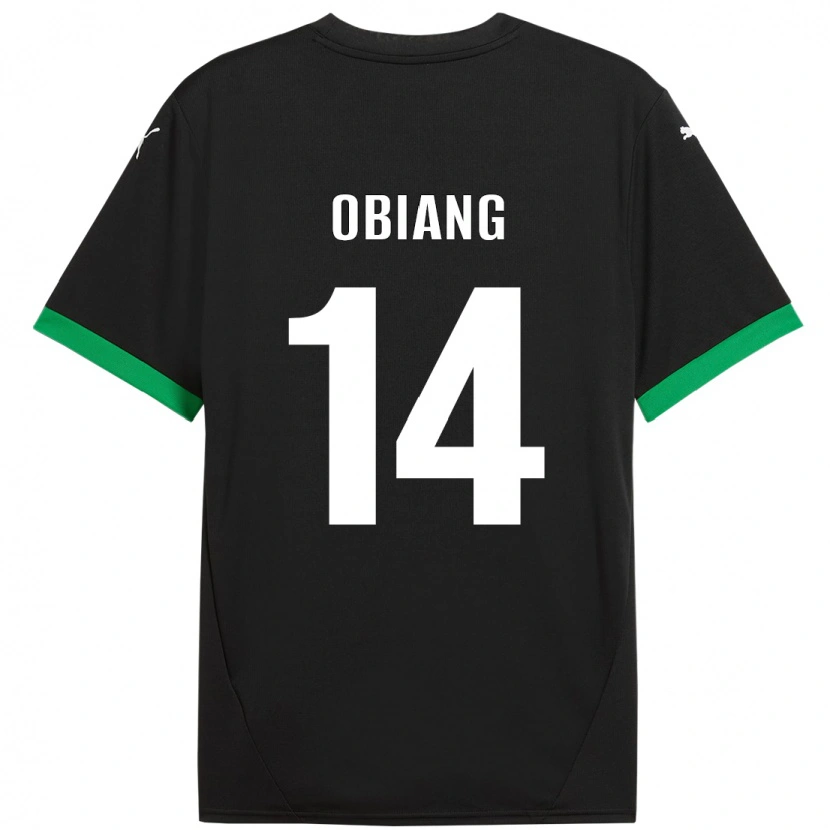 Danxen Kinderen Pedro Obiang #14 Zwart Donkergroen Thuisshirt Thuistenue 2024/25 T-Shirt