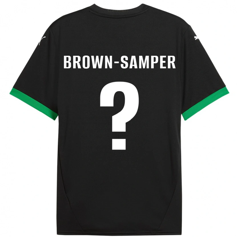Danxen Kinderen Isaac Brown-Samper #0 Zwart Donkergroen Thuisshirt Thuistenue 2024/25 T-Shirt