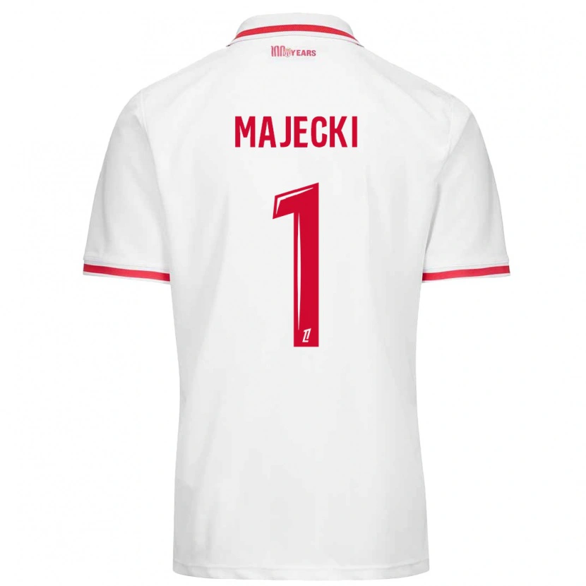 Danxen Kinderen Radoslaw Majecki #1 Wit Rood Thuisshirt Thuistenue 2024/25 T-Shirt