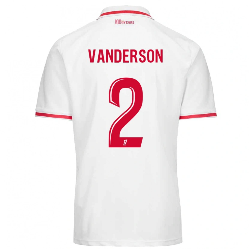 Danxen Kinderen Vanderson #2 Wit Rood Thuisshirt Thuistenue 2024/25 T-Shirt