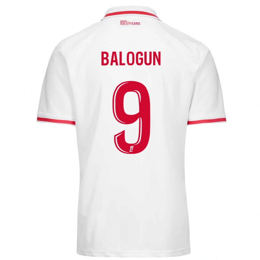 Danxen Kinderen Folarin Balogun #9 Wit Rood Thuisshirt Thuistenue 2024/25 T-Shirt