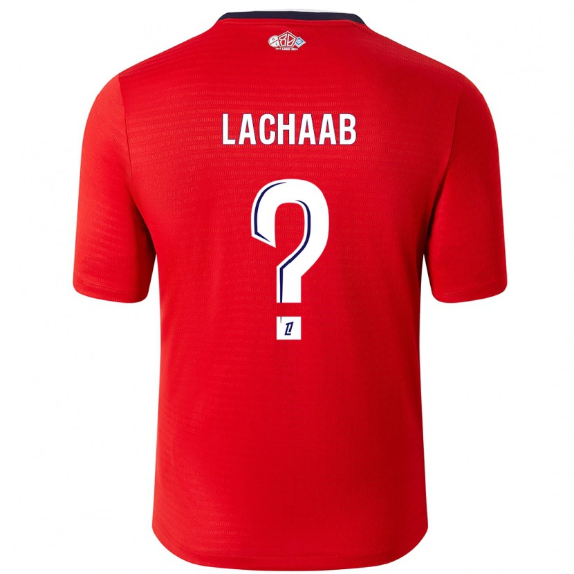 Danxen Kinderen Younes Lachaab #0 Rood Wit Thuisshirt Thuistenue 2024/25 T-Shirt