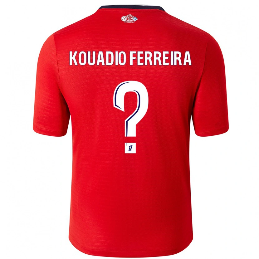 Danxen Kinderen Wilfrid Kouadio Ferreira #0 Rood Wit Thuisshirt Thuistenue 2024/25 T-Shirt