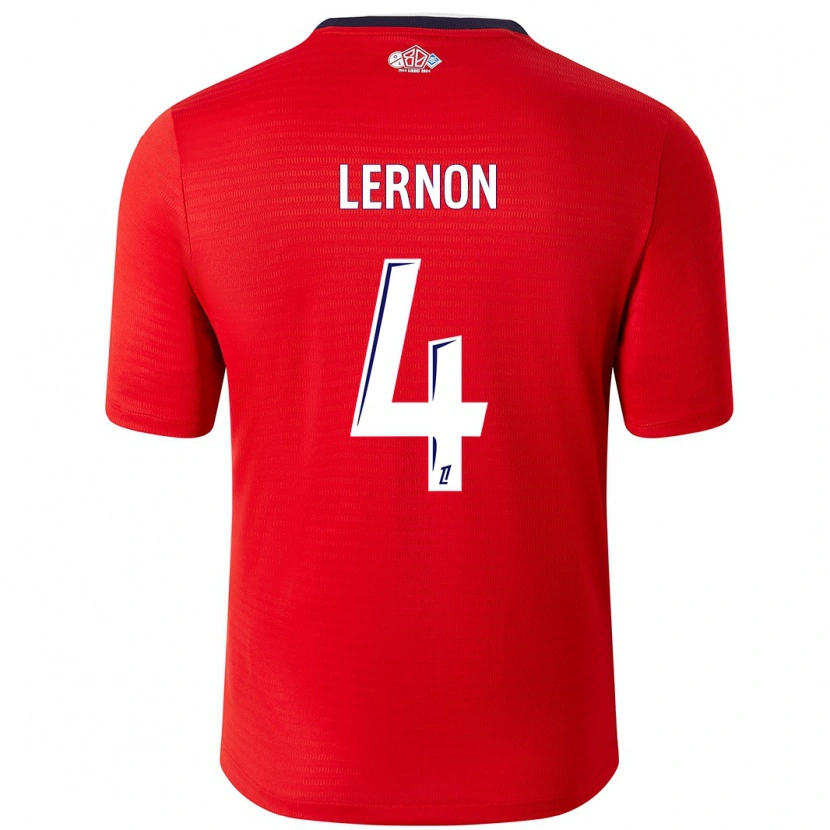 Danxen Kinderen Jessica Lernon #4 Rood Wit Thuisshirt Thuistenue 2024/25 T-Shirt