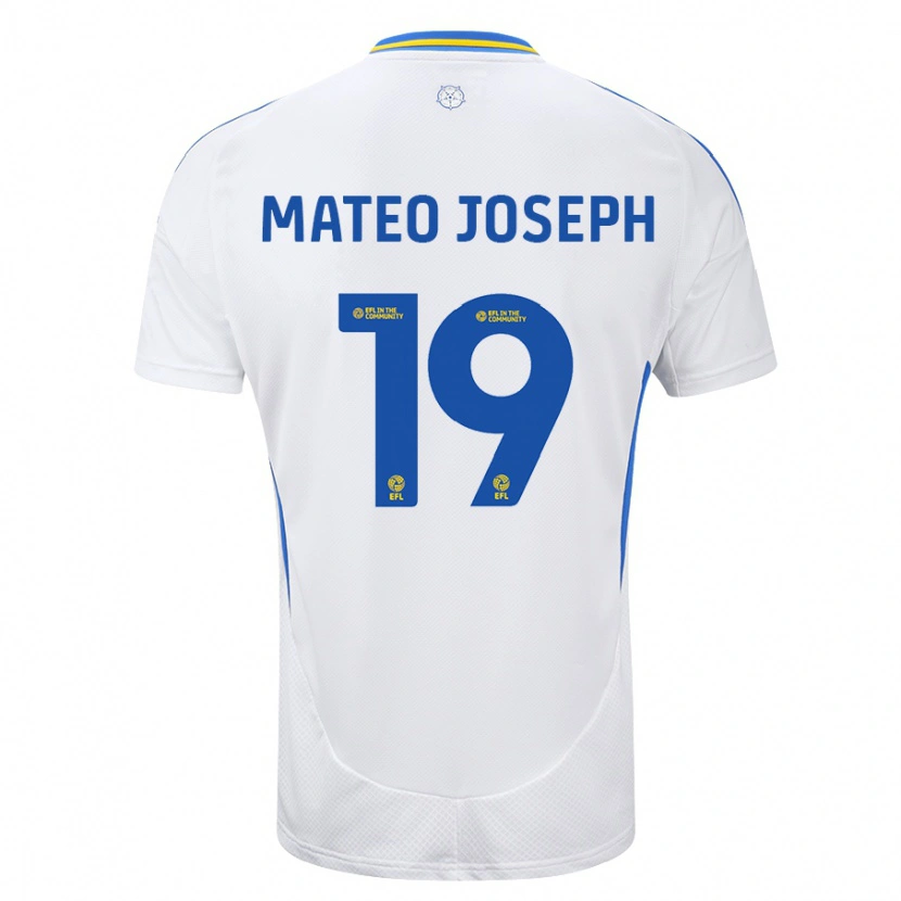 Danxen Kinderen Mateo Joseph #19 Wit Blauw Thuisshirt Thuistenue 2024/25 T-Shirt