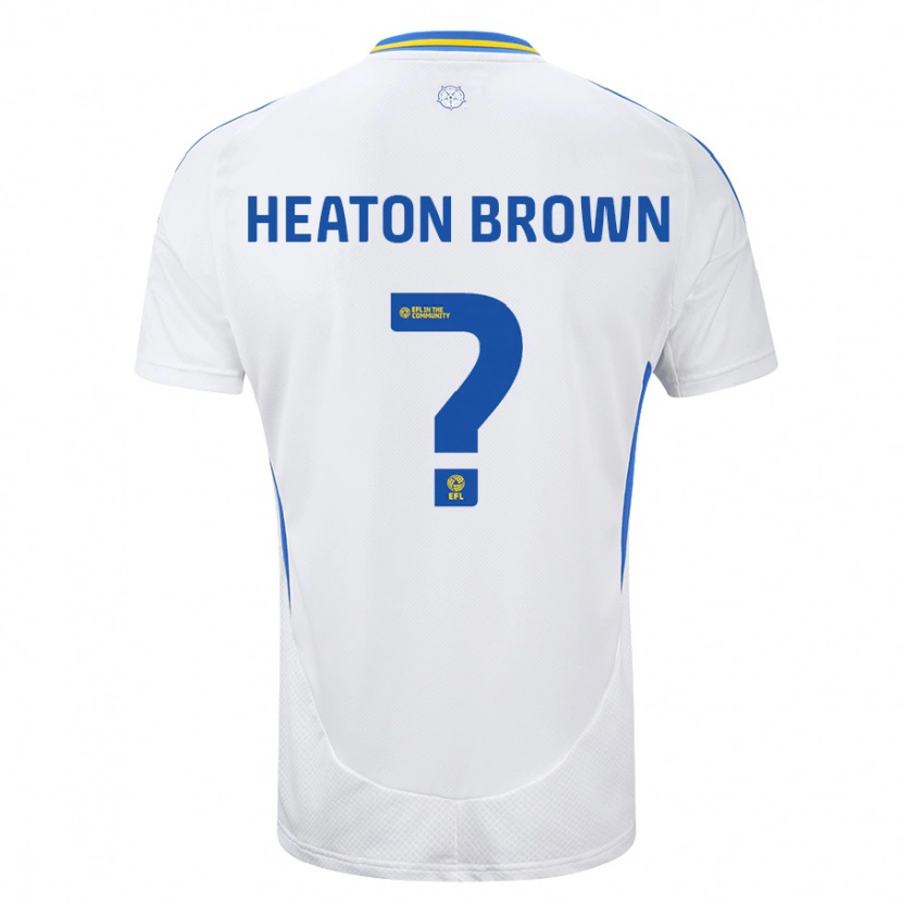 Danxen Kinderen Heaton Brown #0 Wit Blauw Thuisshirt Thuistenue 2024/25 T-Shirt