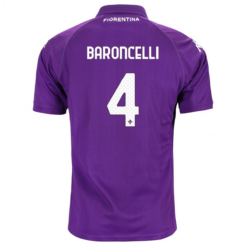Danxen Kinderen Leonardo Baroncelli #4 Paars Thuisshirt Thuistenue 2024/25 T-Shirt