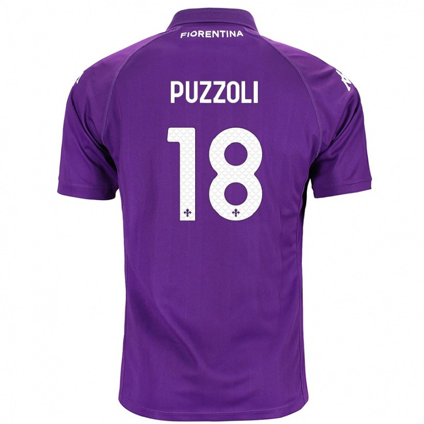 Danxen Kinderen Giorgio Puzzoli #18 Paars Thuisshirt Thuistenue 2024/25 T-Shirt