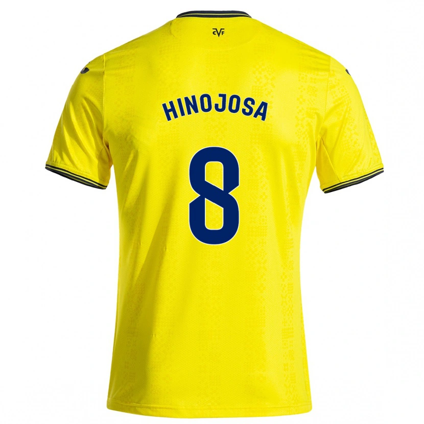 Danxen Kinderen Sergio Hinojosa #8 Geel Zwart Thuisshirt Thuistenue 2024/25 T-Shirt