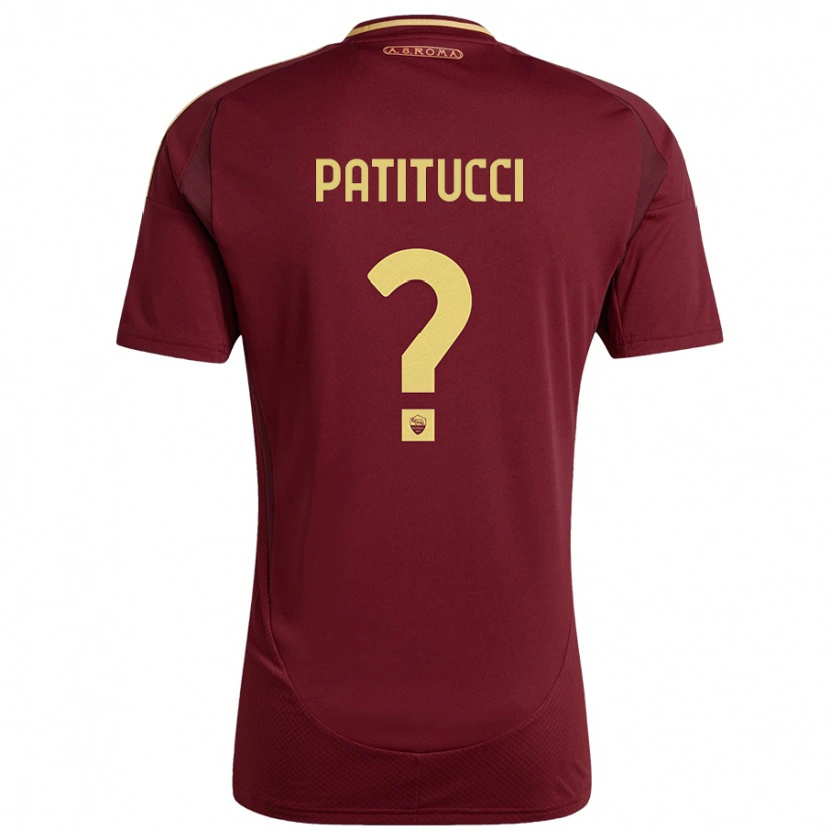 Danxen Kinderen Christian Patitucci #0 Rood Bruin Goud Thuisshirt Thuistenue 2024/25 T-Shirt