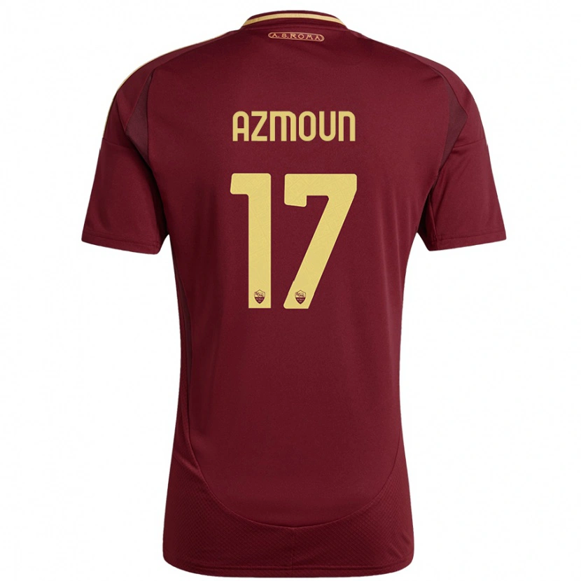 Danxen Kinderen Sardar Azmoun #17 Rood Bruin Goud Thuisshirt Thuistenue 2024/25 T-Shirt