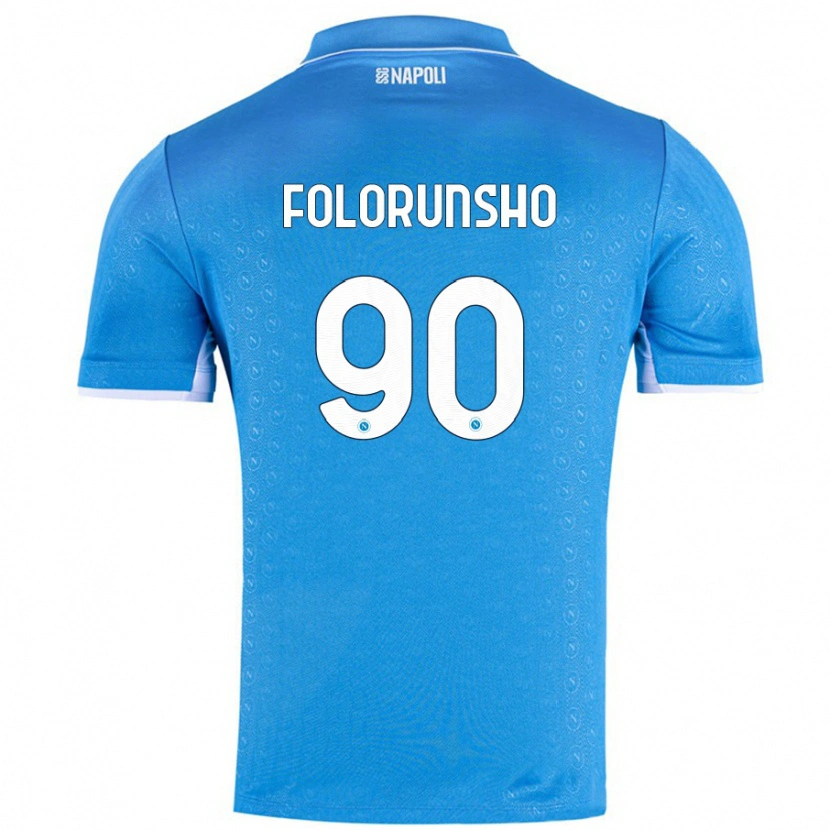 Danxen Kinderen Michael Folorunsho #90 Hemelsblauw Thuisshirt Thuistenue 2024/25 T-Shirt