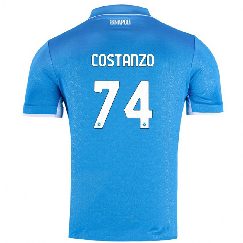 Danxen Kinderen Davide Costanzo #74 Hemelsblauw Thuisshirt Thuistenue 2024/25 T-Shirt
