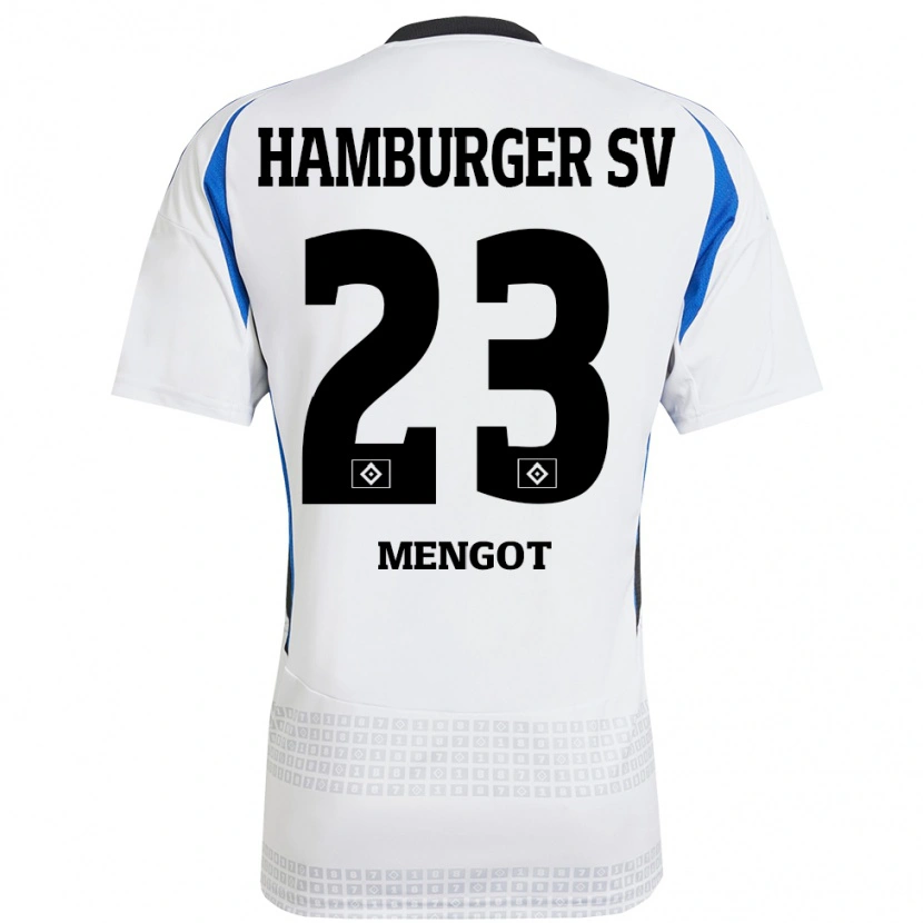Danxen Kinderen Ayukayoh Mengot #23 Wit Blauw Thuisshirt Thuistenue 2024/25 T-Shirt