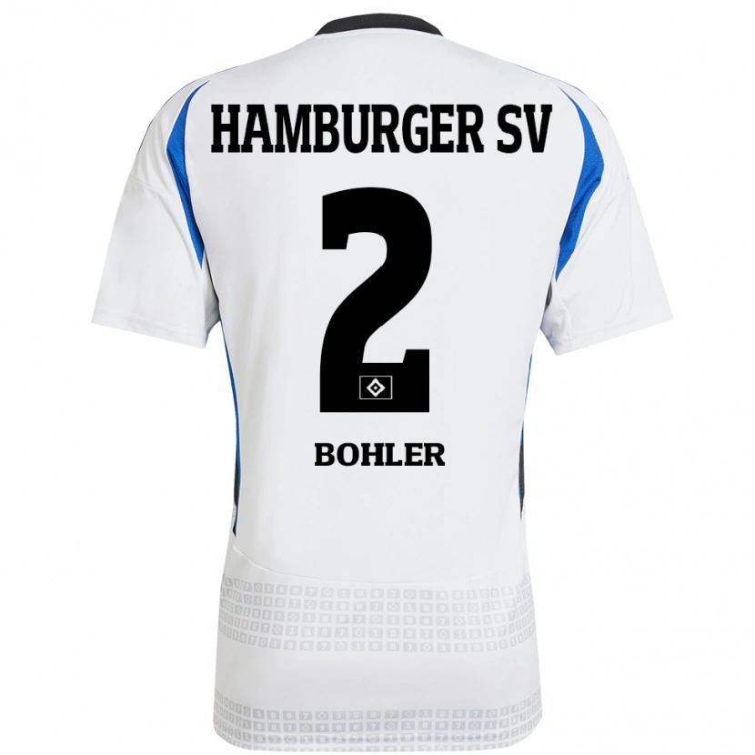 Danxen Kinderen Annaleen Böhler #2 Wit Blauw Thuisshirt Thuistenue 2024/25 T-Shirt