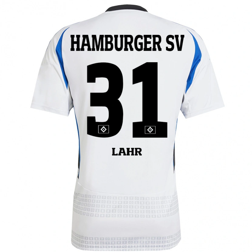 Danxen Kinderen Jobina Lahr #31 Wit Blauw Thuisshirt Thuistenue 2024/25 T-Shirt