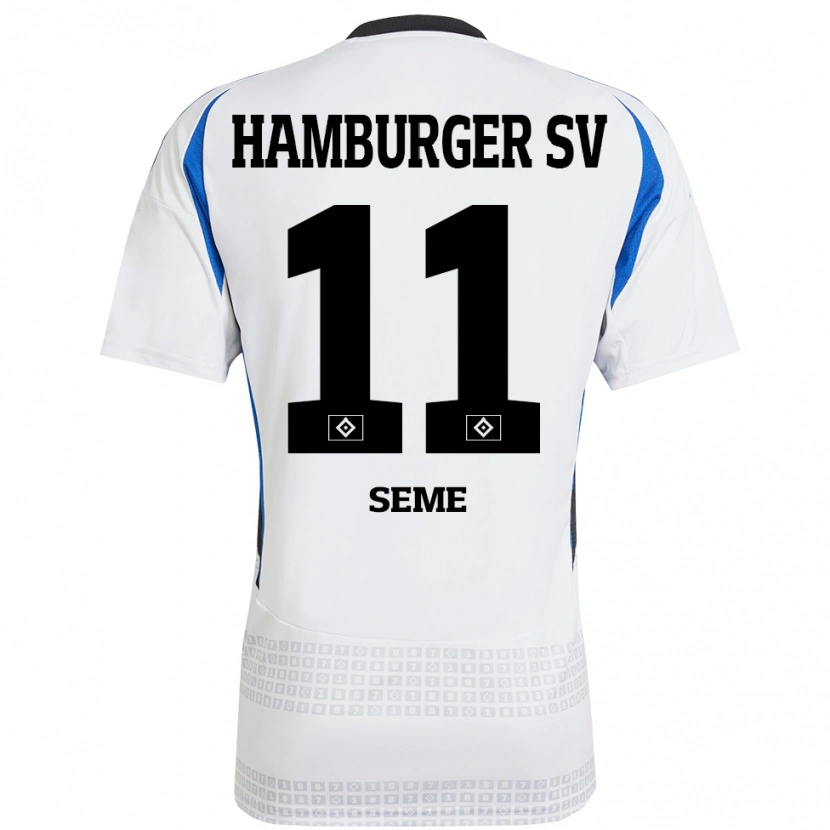 Danxen Kinderen Anna-Katharina Seme #11 Wit Blauw Thuisshirt Thuistenue 2024/25 T-Shirt