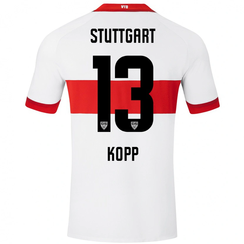 Danxen Kinderen Leonie Kopp #13 Wit Rood Thuisshirt Thuistenue 2024/25 T-Shirt